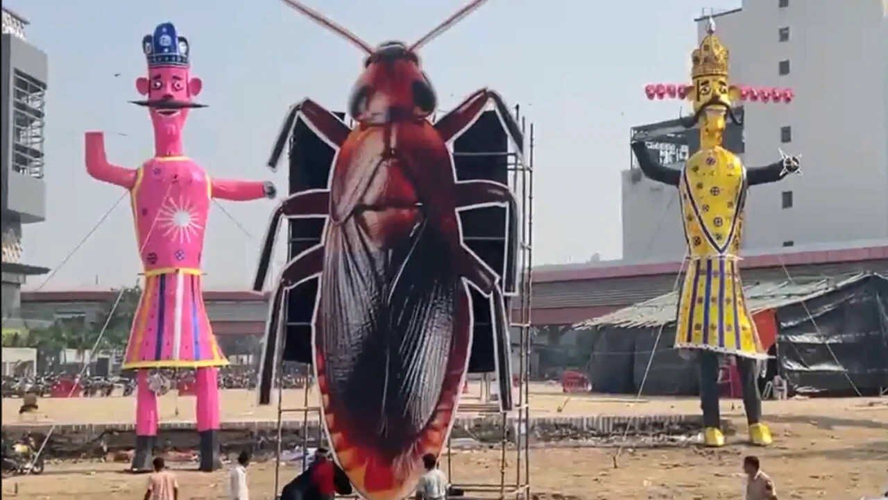 ‘Thank you for free publicity’: Dipke on cockroach effigy being burnt alongside Ravan on Dussehra